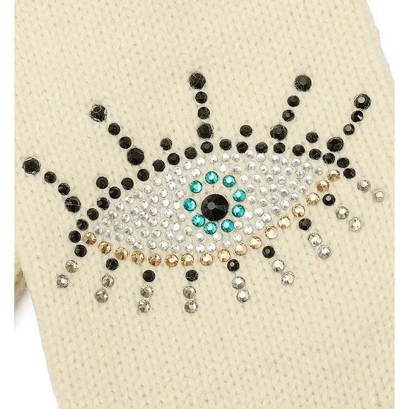 Kurt Geiger Evil Eye Fingerless Gloves - Picture 2 of 4